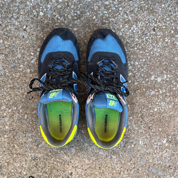 New Balance 574 — Blue / Neon Yellow (Size 10 Men’s) - Picture 2 of 12